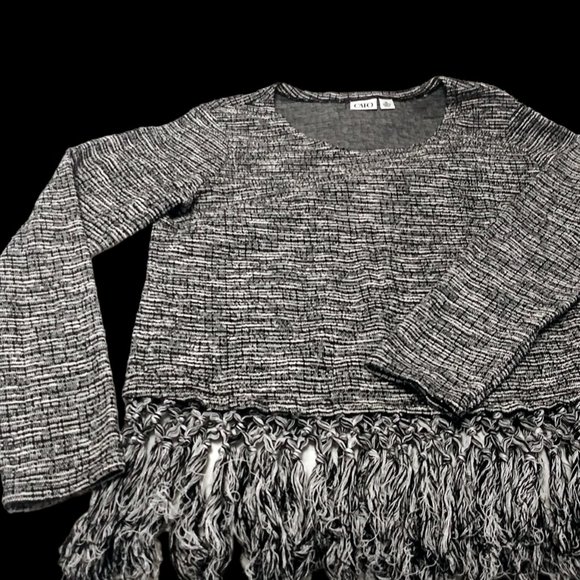 Sweater with Fringe, Size XL Sweater, Pullover Sweater, Fall Winter Sweater - Picture 7 of 14